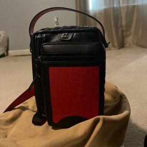 Louboutin authentic men cross body bag